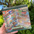Huhu [Telado 11.0] 3D Sticker Book, series of product stickers for shop layouts, collection of 10 different shop corners, stress relief, DIY journal enthusiasts